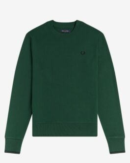 Sudadera Fred Perry cuello redondo verde